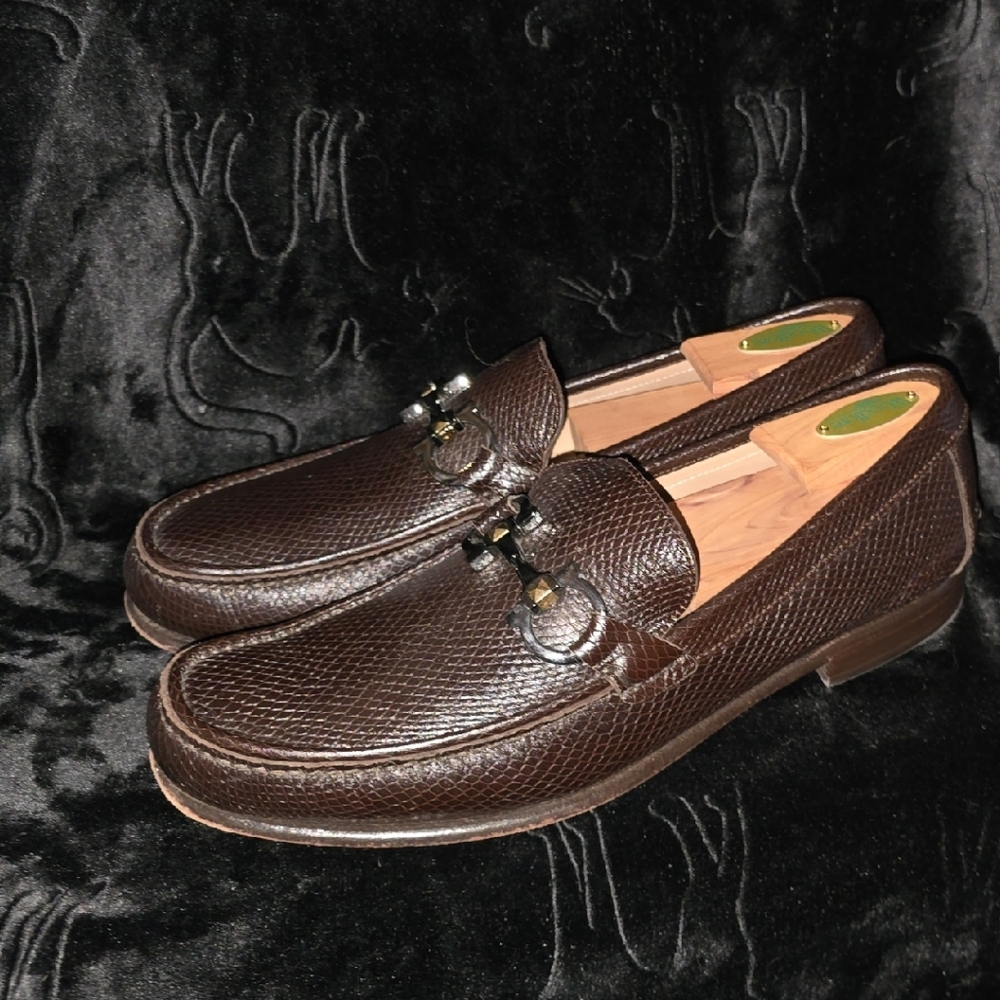 Men's Ferragamo Brown Leather Loafers